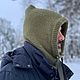 КАПЮШОН-СНУД двойной  КАЛЬВИН хакки. Капюшоны. Вязаный кэжуал  UNIC Ирина. Интернет-магазин Ярмарка Мастеров.  Фото №2