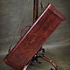 Leather trunk for fitting, mod. Hambrusch Antic Red, Gifts for hunters and fishers, Sevsk,  Фото №1