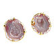 Pink earrings with Quartz, Large earrings pusety Quartz Druse, Stud earrings, Moscow,  Фото №1
