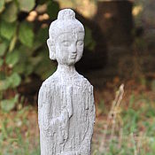 Для дома и интерьера handmade. Livemaster - original item The statue of Buddha made of concrete, with texture of wood. Handmade.