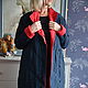 Теплое льняное пальто с эксклюзивной росписью. Пальто. Maya Moliq. Ярмарка Мастеров.  Фото №5