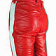 Red leather pants with stripes. Pants. Lollypie - Modiste Cat. Online shopping on My Livemaster.  Фото №2