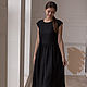 Black linen dress with petticoat and lace. Dresses. molinialife. Online shopping on My Livemaster.  Фото №2