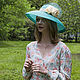 'Turquoise' straw hat. Hats1. Novozhilova Hats. Online shopping on My Livemaster.  Фото №2