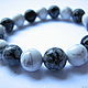 Bracelet white opal and obsidian 'Black and white'. Bead bracelet. Beautiful gifts for the good people (Alura-lights). Online shopping on My Livemaster.  Фото №2