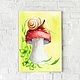 Watercolor Snail and fly agaric. Pictures. natabold. Online shopping on My Livemaster.  Фото №2