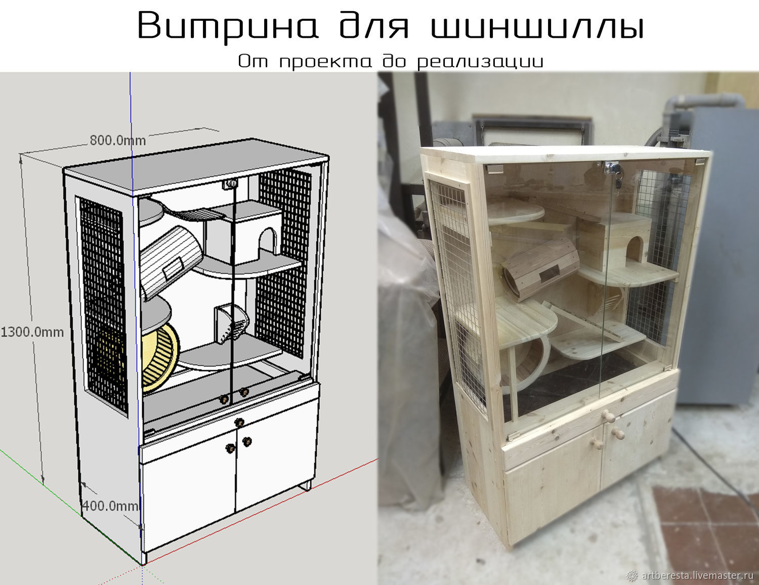 Витрина для шиншиллы из шкафа своими руками