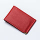 Women's wallet genuine leather with clip. Clamps. Leather Collection. My Livemaster. Фото №5