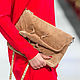 3D Clutch 'Sand lizard' from natural suede, Clutches, Moscow,  Фото №1