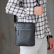 Сумки и аксессуары handmade. Livemaster - original item Men`s leather shoulder bag 