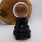 Фен-шуй и эзотерика handmade. Livemaster - original item Glass transparent pink ball 39mm. Handmade.
