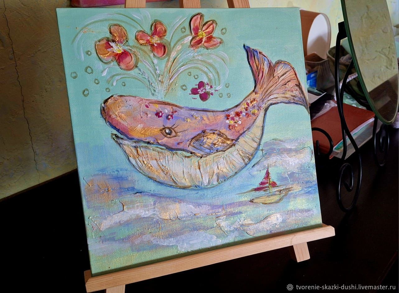 Объемная интерьерная картина Розовый Кит в интернет-магазине на Ярмарке ...