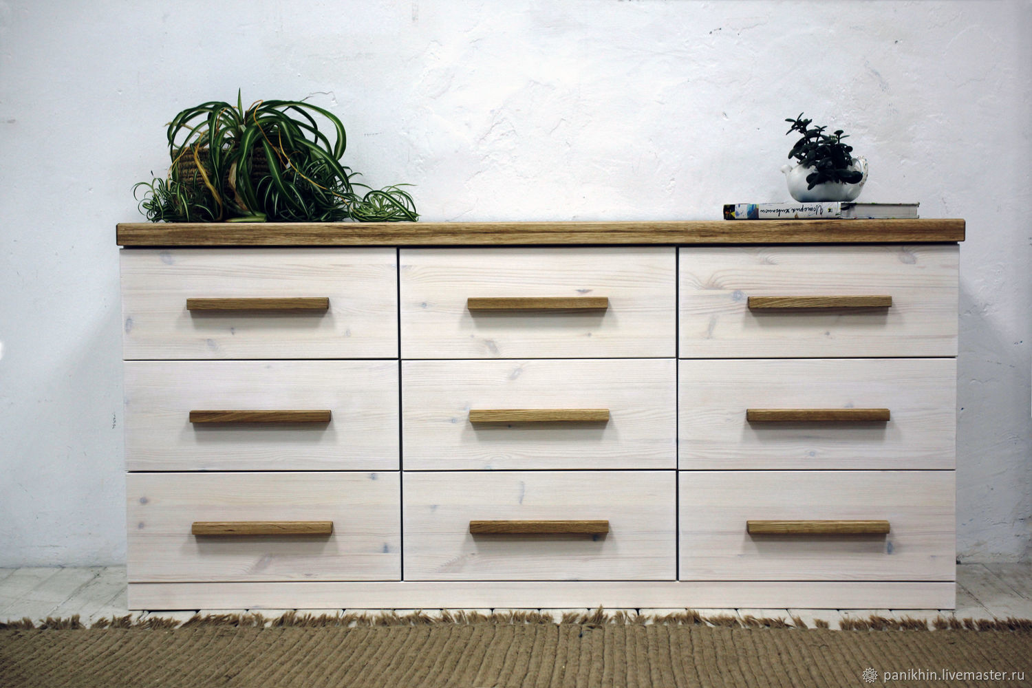 Комод 9 ящиков сосна и дуб в интернет-магазине Ярмарка Мастеров по цене ...