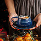 2ND CLASS Tea Pair: Vulkan 300 ml mug, saucer Jotunheim Series. Single Tea Sets. vladimir-21. Online shopping on My Livemaster.  Фото №2