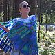 Silk stole with Firebird wool, size 65 x 190 cm. Wraps. AloraFelt. My Livemaster. Фото №5