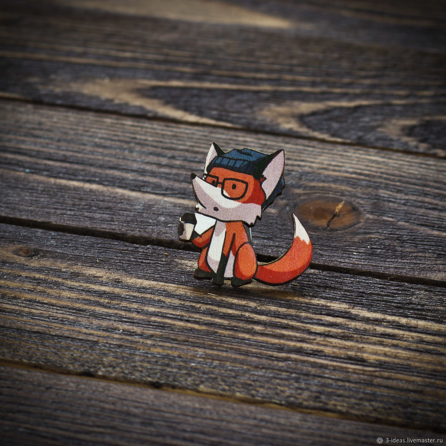 Wood badge Fox, Badge, Volzhsky,  Фото №1
