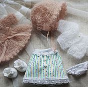 Комплект одежды для куклы 32- 36 см розово- лиловый