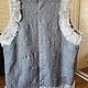 Women's sheepskin vest grey 68-70. Vests. Warm gift. Online shopping on My Livemaster.  Фото №2