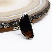 Украшения handmade. Livemaster - original item Ring with black agate Witch 18.5 R-R. Handmade.