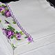 Linen track. Rose pattern. Tablecloths. Olga Lado. My Livemaster. Фото №5
