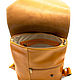 Кожаный городской рюкзак (желтый). Рюкзаки. ЭклектикАрт. Ярмарка Мастеров.  Фото №5