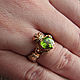 Gold ring with chrysolite. Rings. Persian (persianjewelry) (persianjewelry). My Livemaster. Фото №5