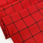 Материалы для творчества handmade. Livemaster - original item Fabric: Viscose suit in a check red.. Handmade.