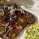 подставка для украшений из смолы с сухоцветами и киви. Хранение украшений. florets decor. Ярмарка Мастеров.  Фото №5