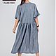 Blue linen dress in large sizes / linen dress - DR0588LE. Dresses. EUG fashion. Online shopping on My Livemaster.  Фото №2