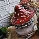 Свеча ручной работы Мухомор. Свечи. Уютная Сова. Интернет-магазин Ярмарка Мастеров.  Фото №2