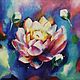 'Magic Lotus' 40/40/3,5 cm oil painting on canvas, Pictures, Sochi,  Фото №1