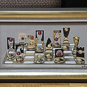 Картины и панно handmade. Livemaster - original item Oil painting. Sleep Caissa. Chess.. Handmade.