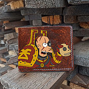 Сумки и аксессуары handmade. Livemaster - original item Handmade Warhammer wallet with embossed leather shut up and take. Handmade.