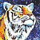 Painting Tiger Acrylic Cardboard 15 x 20 Predator Cat. Pictures. matryoshka (azaart). My Livemaster. Фото №6