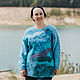 Felted sweater 'Blue skies', Sweatshirts, Moscow,  Фото №1