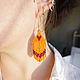 Order Beaded earrings with hearts. Small Fringed Earrings. Handmade by Svetlana Sin. Livemaster. . Earrings Фото №3
