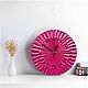Fuchsia Wall Clock with Texture. Watch. Clocks for Home (Julia). Online shopping on My Livemaster.  Фото №2