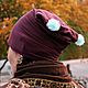 Шапочка на осень-весну с помпонами "Зефирка", Шапки, Новосибирск,  Фото №1