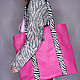 Shopper bag white zebra made of genuine leather, Shopper, Pushkino,  Фото №1