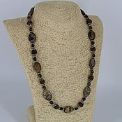 Украшения handmade. Livemaster - original item Beads made of jasper stones, tiger`s eye, agate. Handmade.