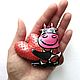Корова текстильная игрушка интерьерная Коровка с розовым сердцем. Мягкие игрушки. Натали Ласковые сувениры. Ярмарка Мастеров.  Фото №6