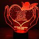 Gift night light ' Heart with Cupid', Nightlights, Kovrov,  Фото №1