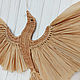 Плетеная птица с рафией для декора стены. Подвески. Favorite Vine. Ярмарка Мастеров.  Фото №6
