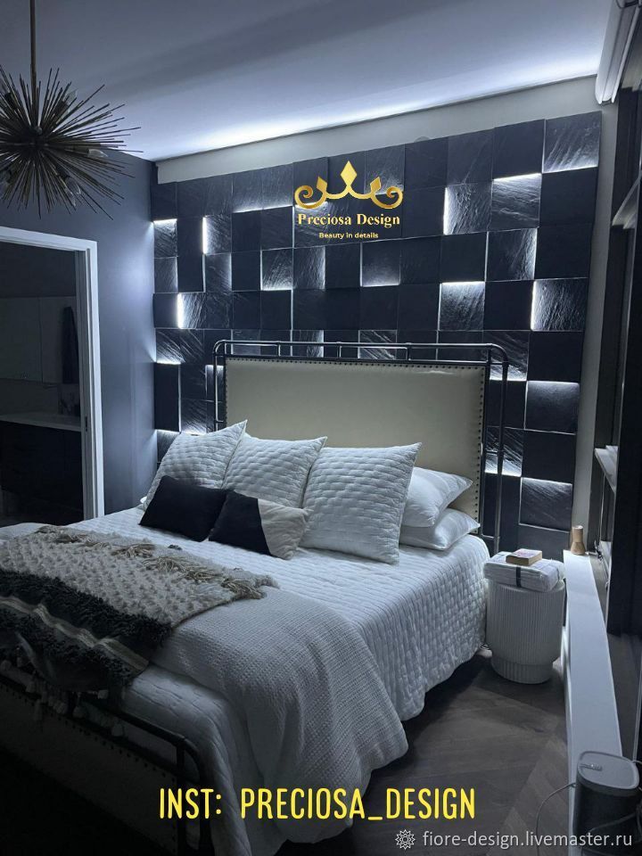 Стеновые панели с подсветкой LED 3D c каменным шпоном в интернет ...