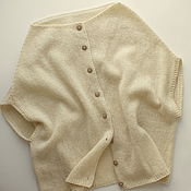 Одежда handmade. Livemaster - original item White knitted jacket 