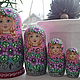 Matryoshka in pink grey 5 m, Dolls1, Vyshny Volochyok,  Фото №1