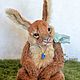 Hare Teddy Penny rabbit collectible author's Bunny Easter. Teddy Toys. NatalyTools (natalytools). My Livemaster. Фото №5