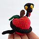 Плюшевая змея с яблоком благие знамения / змея сувенир в подарок 2025, Амигуруми куклы и игрушки, Тула,  Фото №1