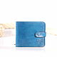 Men's leather wallet 'RHYTHM' (blue), Wallets, St. Petersburg,  Фото №1
