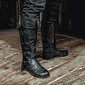 Обувь ручной работы handmade. Livemaster - original item Medieval leather boots with buckles. Handmade.